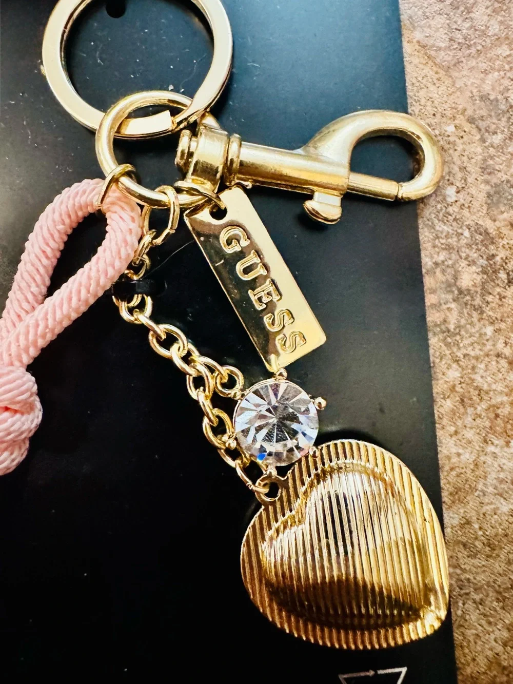 Guess keyring featuring